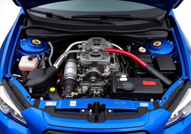 Subaru WRX engine bay detailing